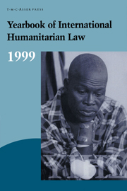 Yearbook of International Humanitarian Law - Volume 2, 1999